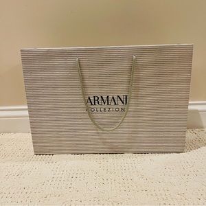 Armani Collezioni Paper Shopping Bag 17.55” x11.25”x 5.00” Empty Pre- Owned